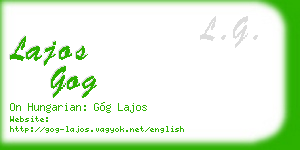 lajos gog business card